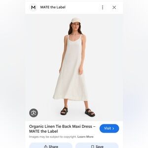 Mate the Label Organic Linen Tie Back Maxi Dress